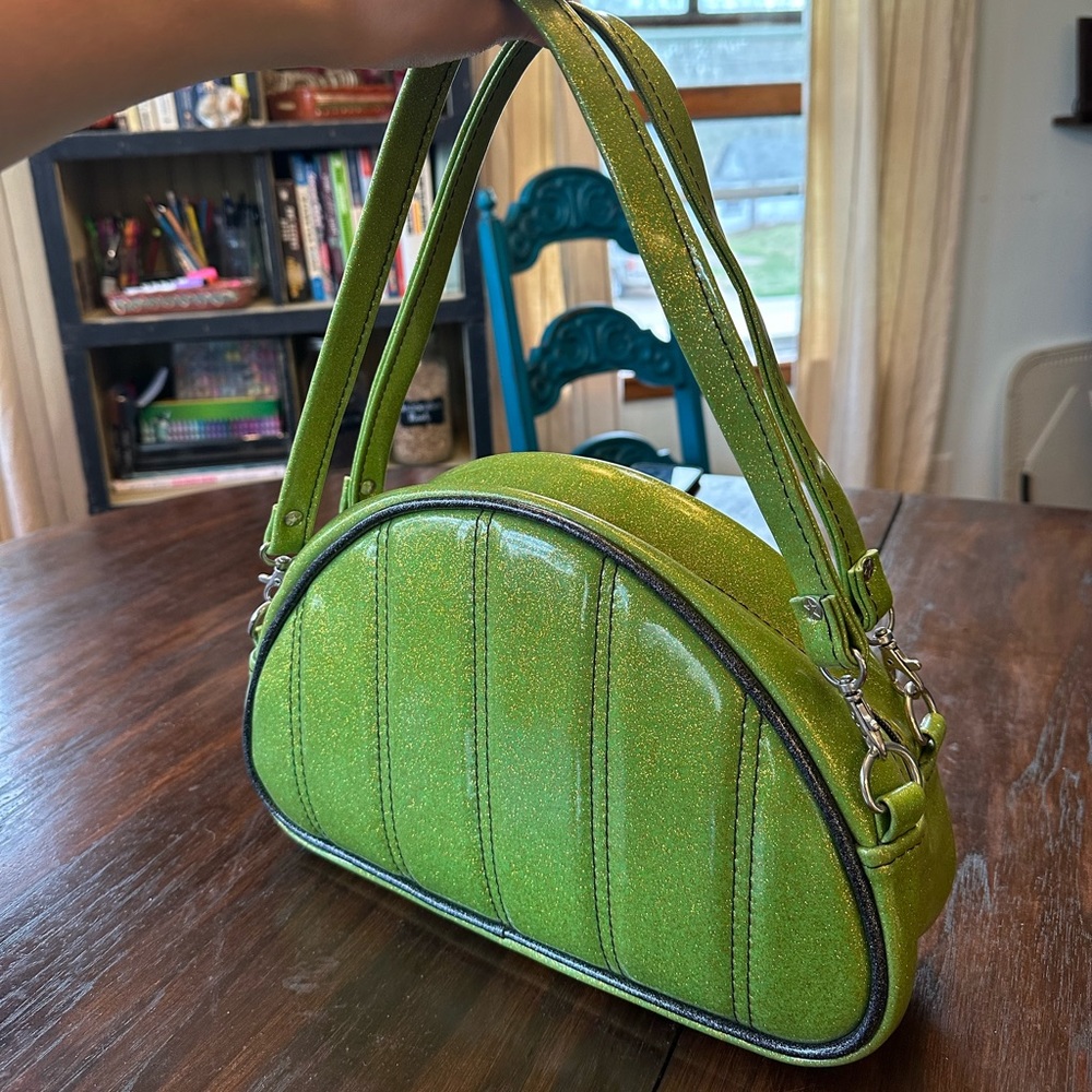 Double K Originals Lime Green Double Strap Shoulder Bag